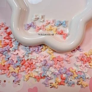 迷你亮面飘带蝴蝶结diy奶油胶手机壳树脂配件手工发夹冰箱贴材料