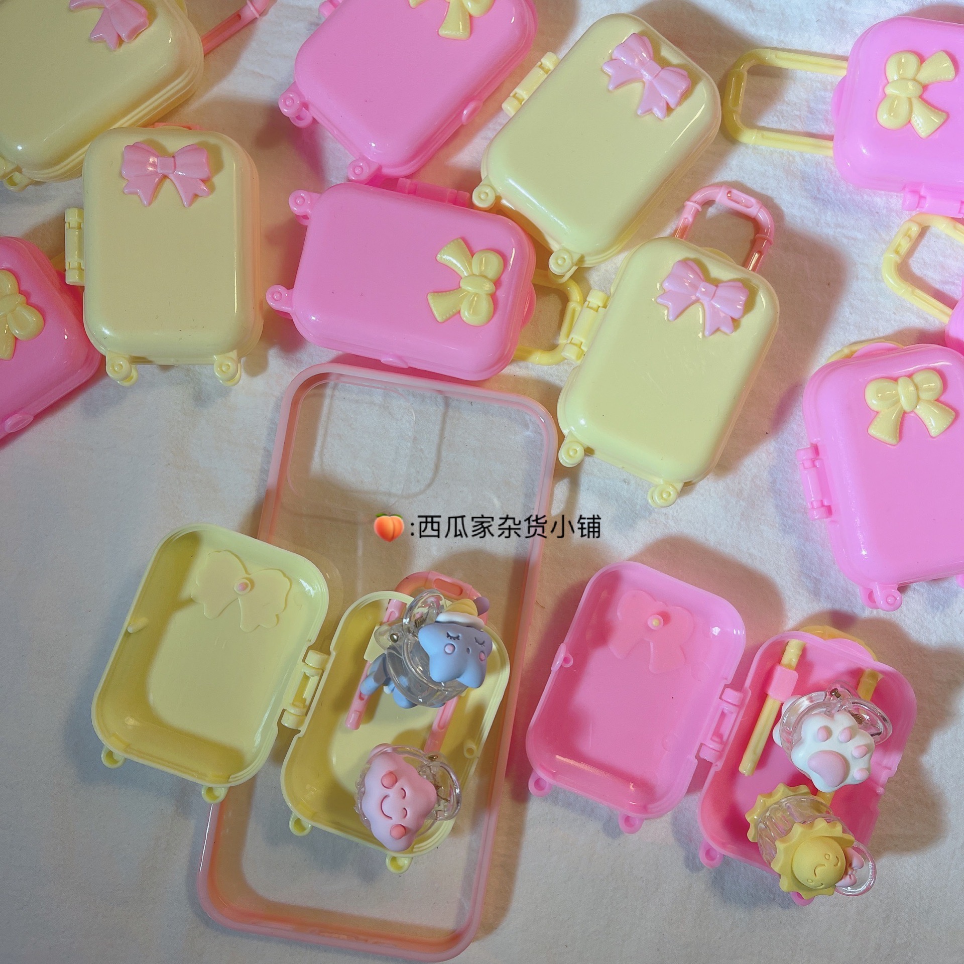 仿真行李箱娃娃屋配件大号箱子芭比零件配件diy奶油壳材料手机壳