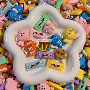 亮面大号M豆先生食玩树脂配件diy奶油胶手机壳配件手工发夹头绳饰