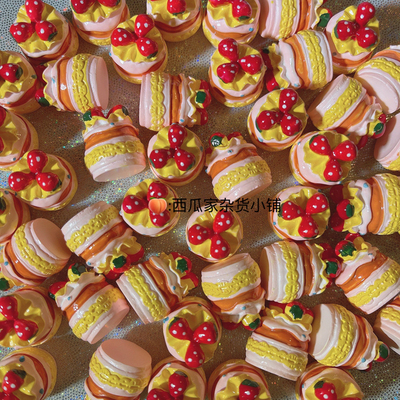 仿真草莓生日蛋糕奶油胶手机壳