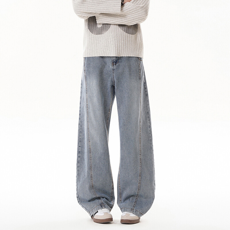 爆款 B221美式ins高街暗黑宽松直筒弯刀牛仔裤 LK25597-特P38控78