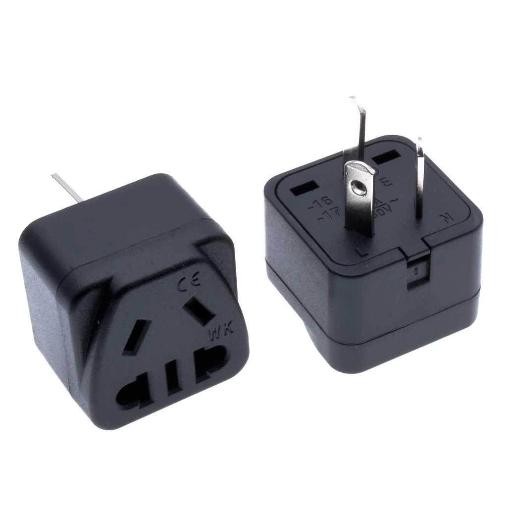 三脚转换器 两脚转国标3插 转换插头 转两脚/转圆脚转换器 WK-16