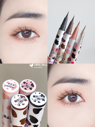 妈生卧蚕！花洛莉亚眼线液笔哇塞好细卧蚕笔自然下至防水不晕染04