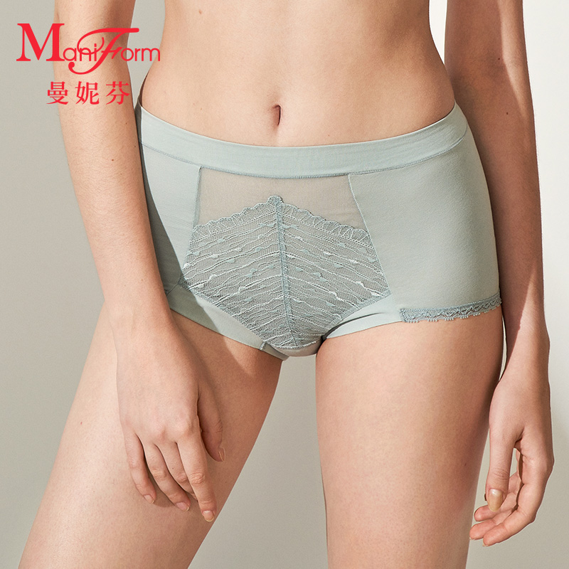 曼妮芬高腰舒适内裤高腰低角