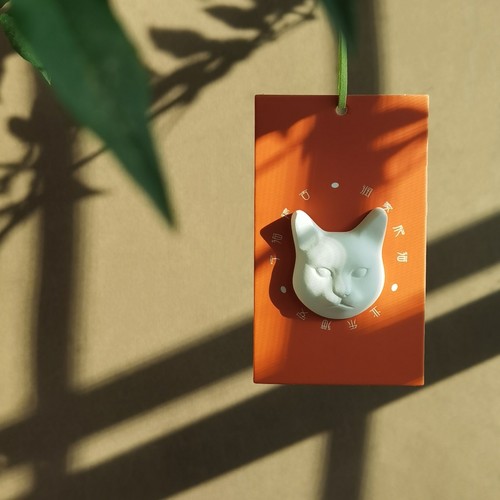 半吨喵喵香薰卡片无香猫挂饰3个