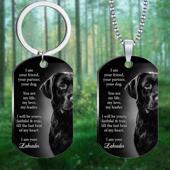 时尚 新款 欧美流行不锈钢项链钥匙扣 dog 饰品新款 彩印军牌项链