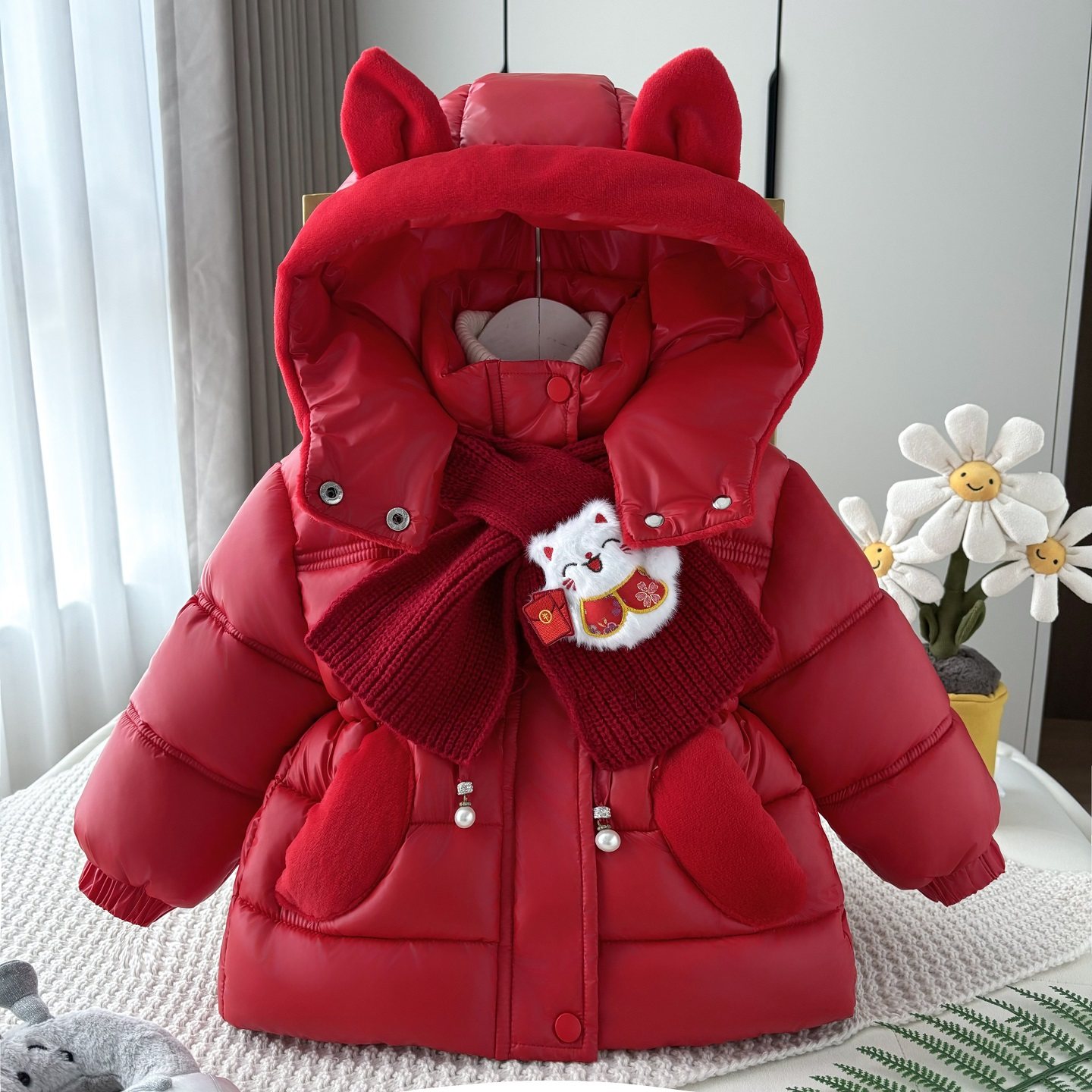 女童冬季免洗棉衣女宝宝加绒加厚棉袄小女孩过年棉服公主冬装外套,童装/婴儿装/亲子装,棉袄/棉服,淘宝优惠券,粉丝福利购,淘宝优惠卷