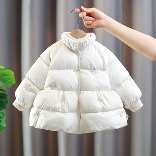 婴儿童装女童冬装洋气棉衣女宝宝加绒加厚棉袄小公主羽绒棉服外套