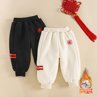 女宝宝加厚卫裤 外穿休闲裤 1棉裤 3小女孩冬装 子 女童冬季 加绒裤 长裤
