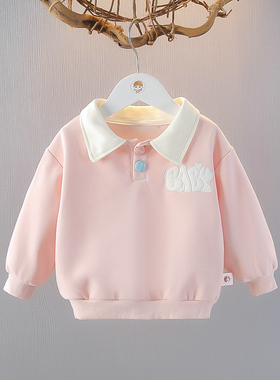 婴儿童装女童秋天衣服0-4岁上衣小童长袖T恤polo衫秋款女宝宝卫衣