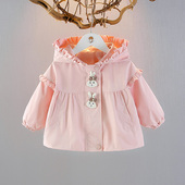 春秋季 上衣外出服韩版 小公主风衣 洋气女宝宝外套婴儿开衫 女童春装
