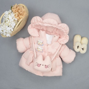 女童冬装棉衣2025新款女宝宝棉袄婴儿棉服小女孩冬季加绒加厚外套