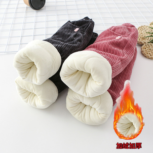 女宝宝外穿加绒裤 三层夹棉长裤 子 北方一条过冬婴儿保暖裤 女童棉裤