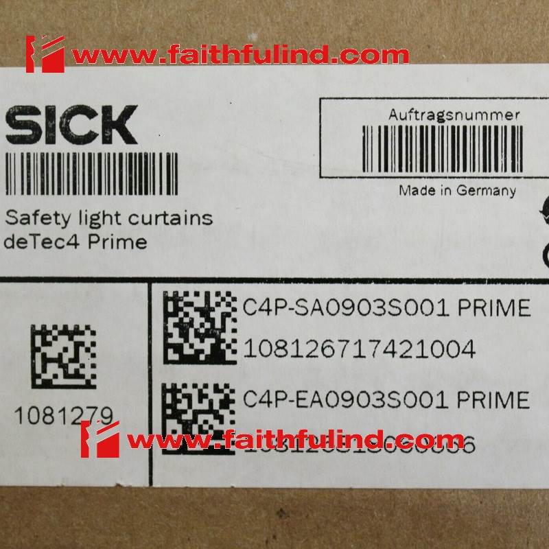 Sick C4P-EA0903S001西克全新安全光栅 1081268 deTec4 Prime询