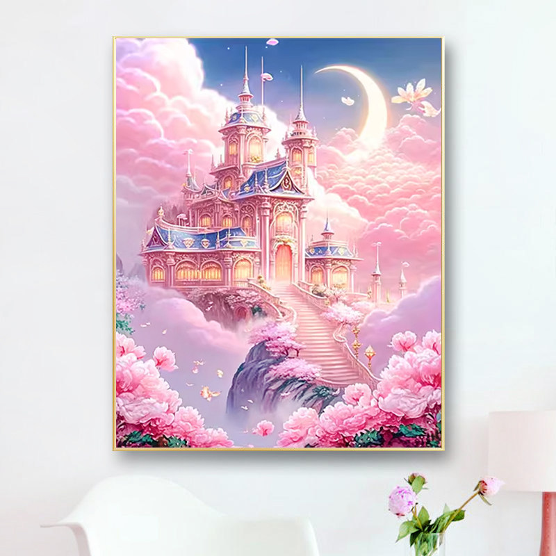 十字绣2026新款客厅钻石画满钻梦幻城堡儿童点钻高颜值风景水晶钻,居家布艺,钻石绣,淘宝优惠券,粉丝福利购,淘宝优惠卷