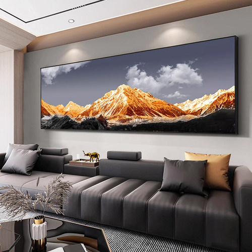 背靠金山钻石绣高级感风景点钻画