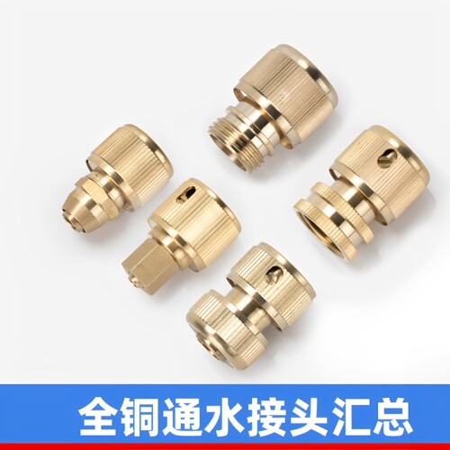 3分4分5分6分水管通水接水枪四分软管连接黄铜快速接头洗车配件