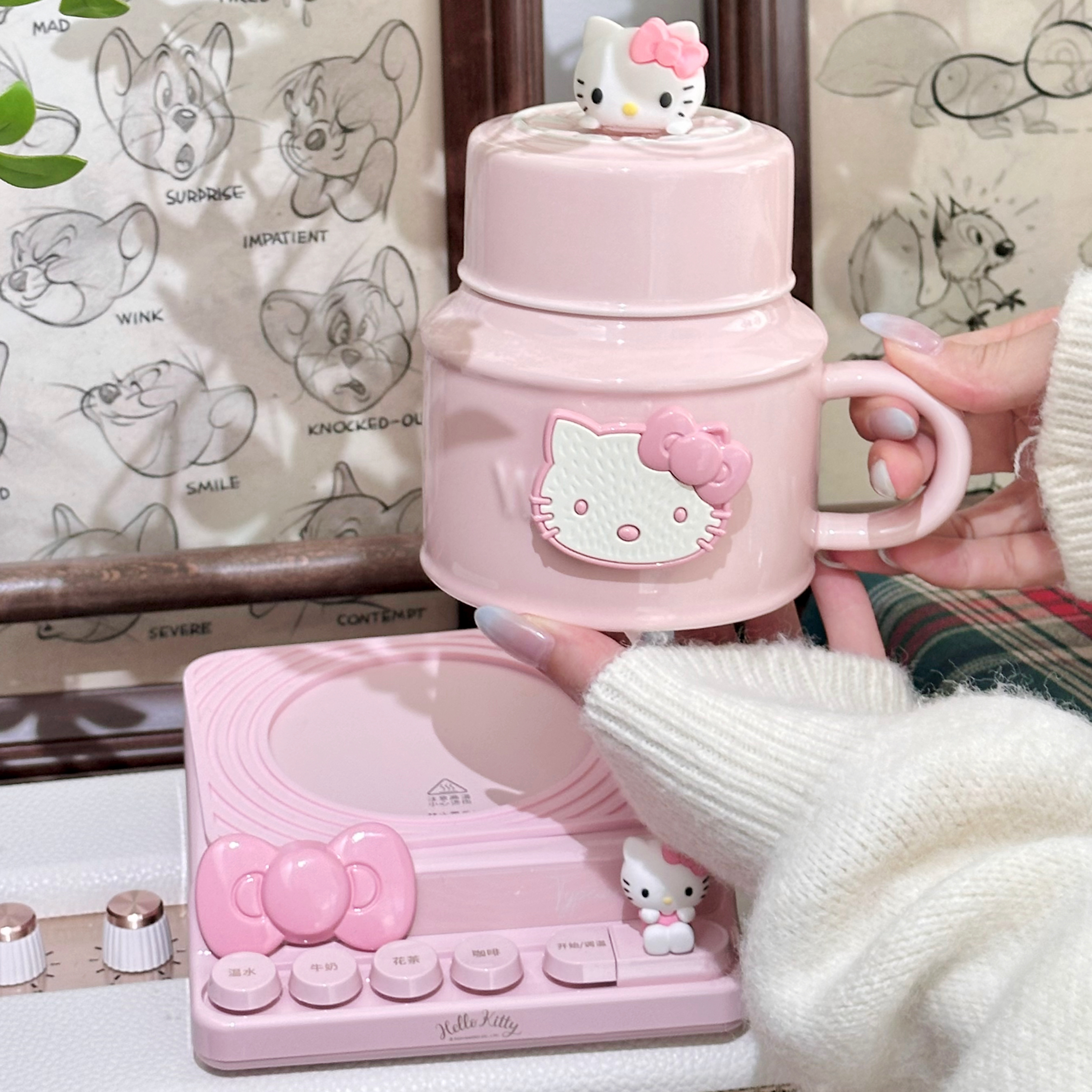 凯蒂猫恒温加热杯垫可调温55度暖暖杯子保温底座宿舍生日礼物,节庆用品/礼品,创意礼盒/礼品套组,淘宝优惠券,粉丝福利购,淘宝优惠卷