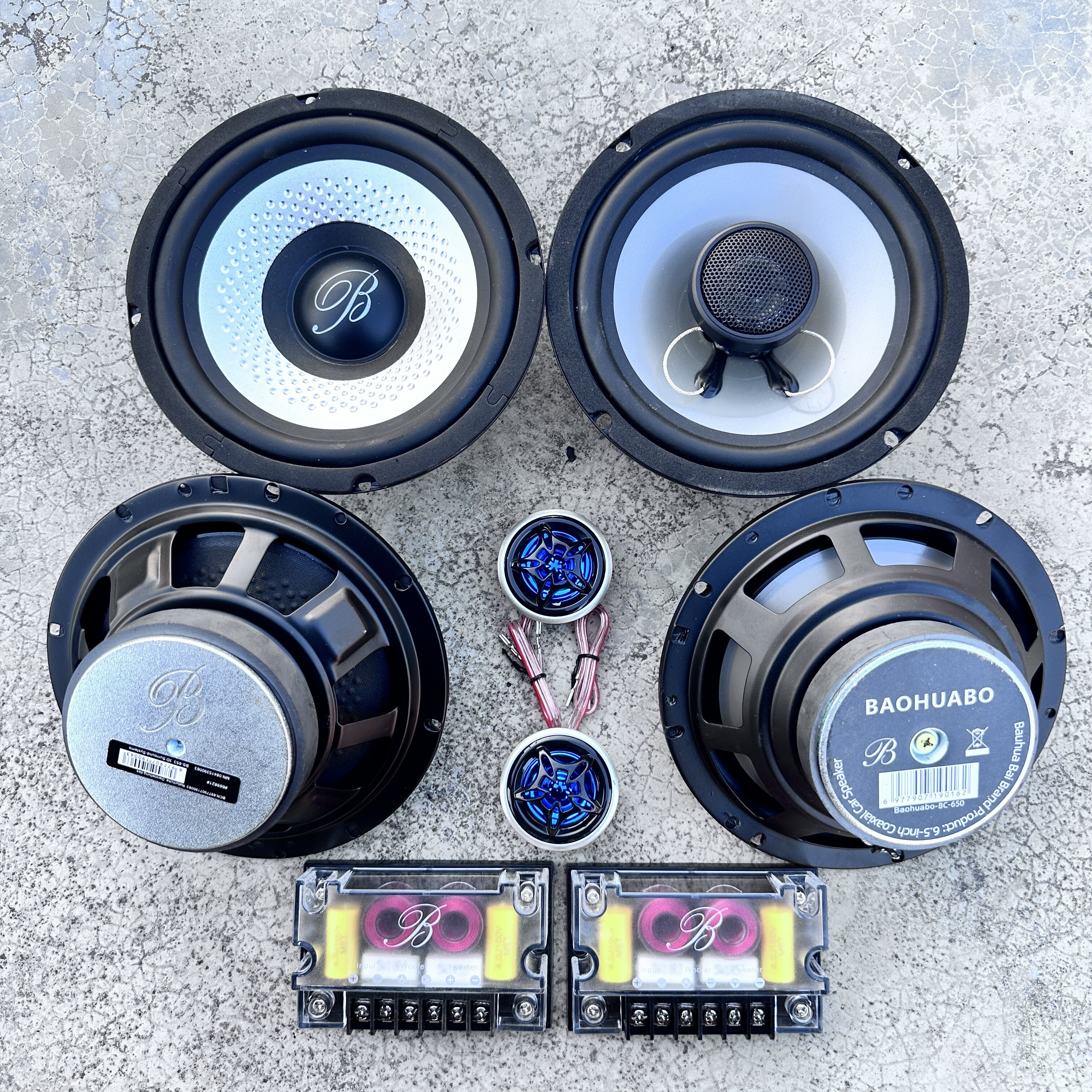 原拆车宝华柏林之声汽车音响6.5寸中低音高音头车载喇叭改装套装