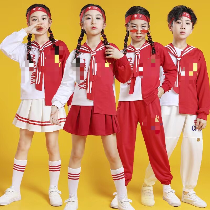 拉拉队演出服中国风小学生运动会