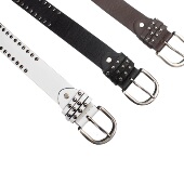 无敌百搭复古朋克铆钉金属单排扣腰带皮带男女款 配饰CLOTHESVOICE