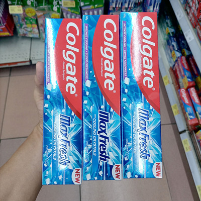 澳门购港版高露洁MAX FRESH冰凉牙膏160G正品进口包邮