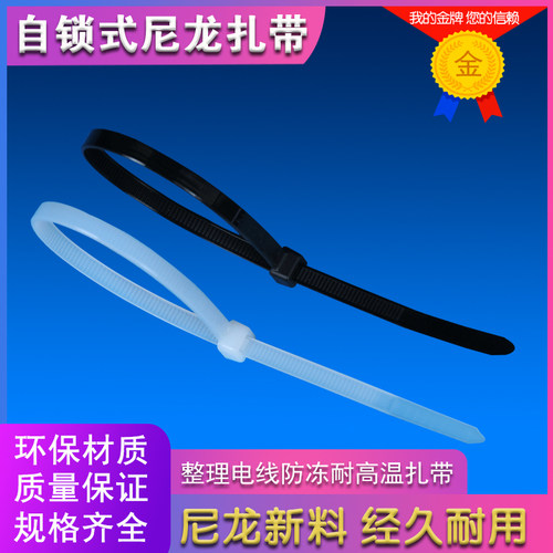 台广一次性自锁式黑色尼龙扎带