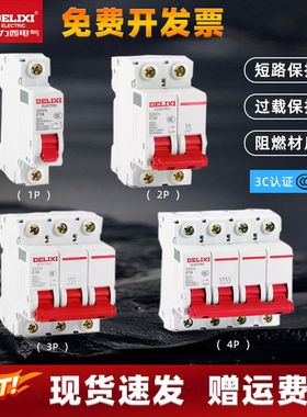 德力西 DZ47S 家用小型1p空开2p断路器3P双进双出开关16A 20A 25A