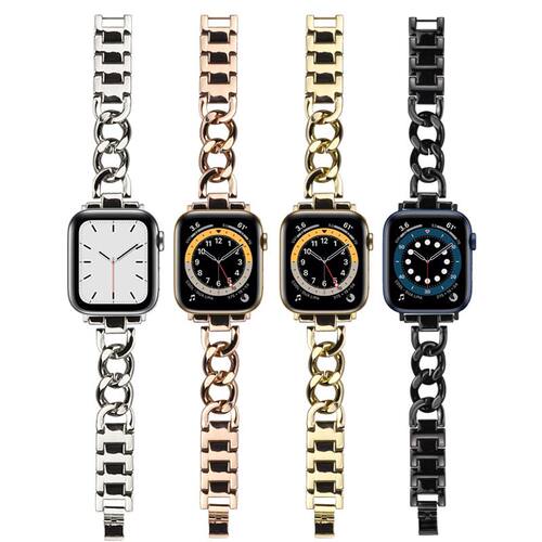 适用苹果iwatch8单排牛仔链表带A