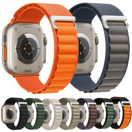 适用苹果apple watch6789se高山ultra2回环S10尼龙49mm手表带