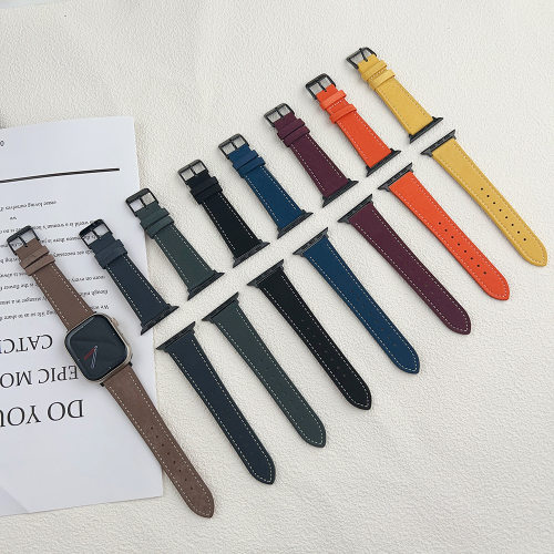 适用苹果AppleWatch9尼龙皮革表