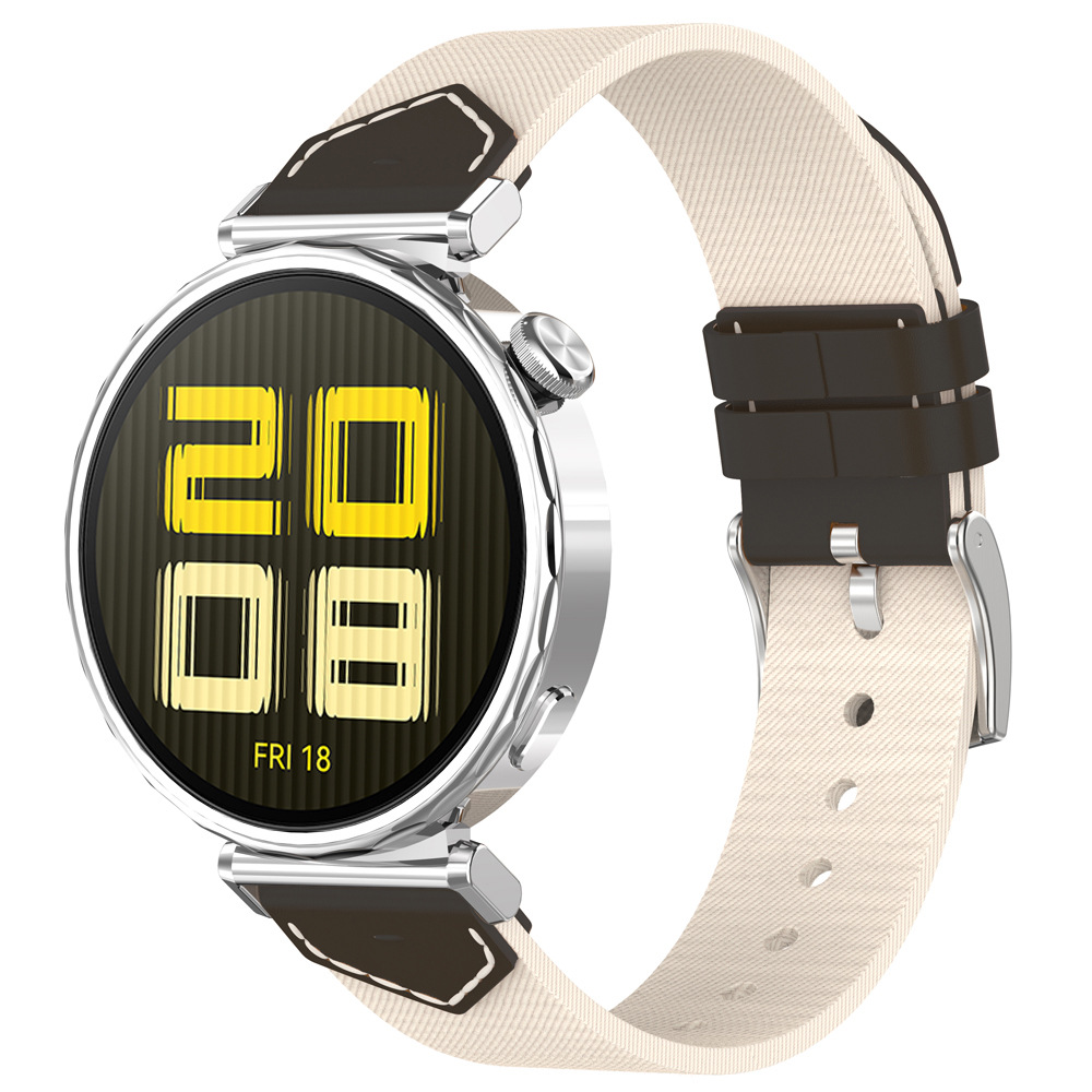 18mm适用华为手表GT5 41mm牛仔帆布表带佳明Venu 2s 3s 4s腕带