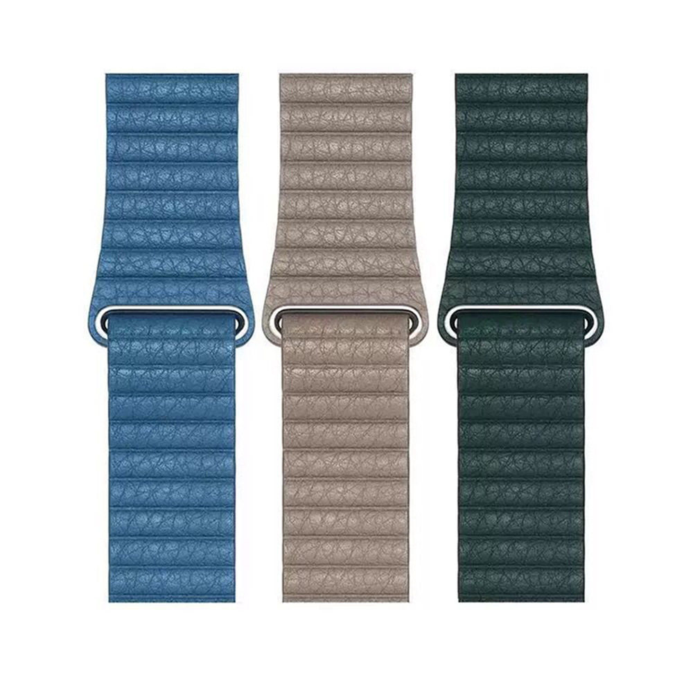 适用苹果Apple Watch8手表皮质回环一代表带Apple Watch磁吸腕带