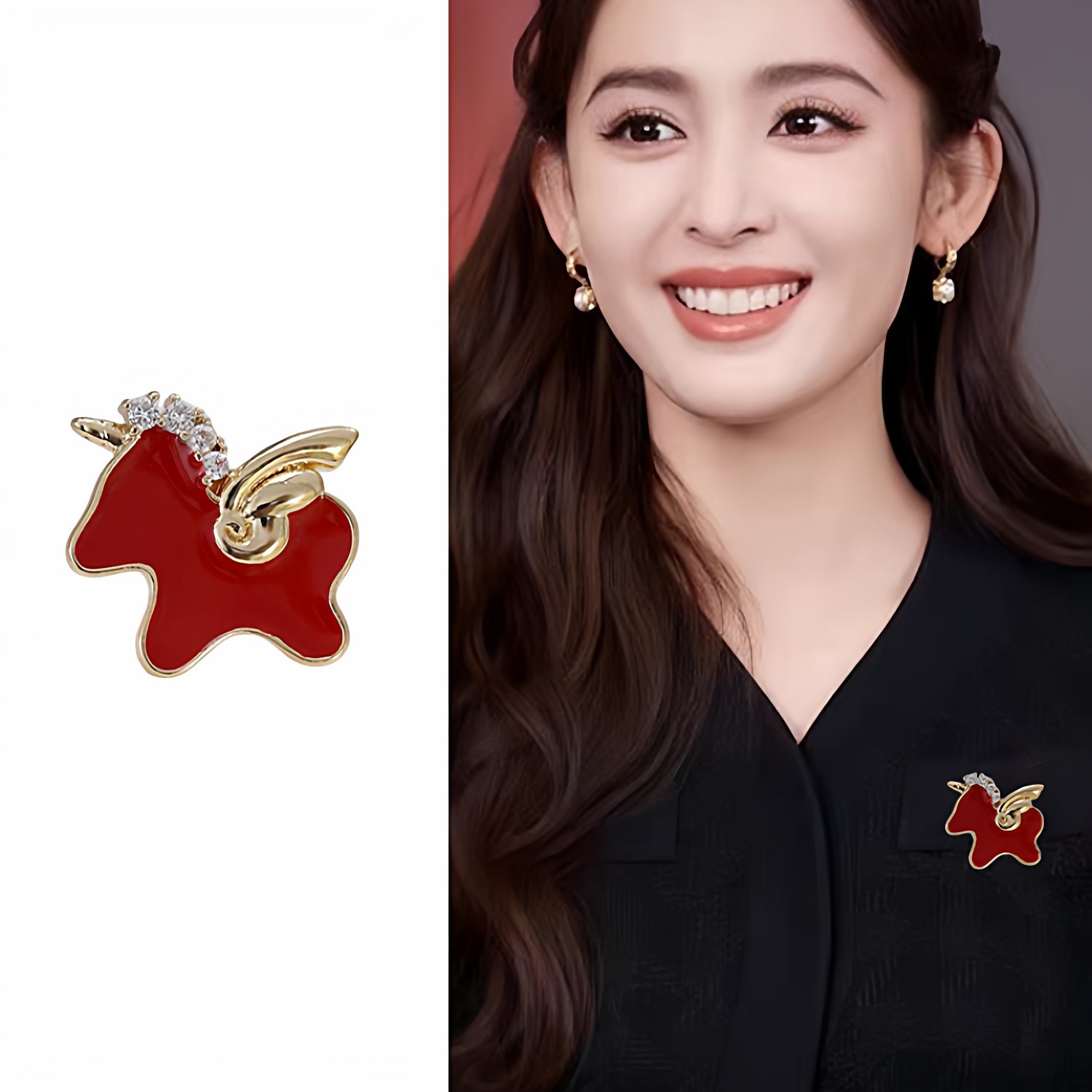 小马胸针古风配饰卡通镶钻领针衬衫防走光扣刺马针胸花高级感女士,模玩/动漫/周边/娃圈三坑/桌游,古风/国风配饰,淘宝优惠券,粉丝福利购,淘宝优惠卷