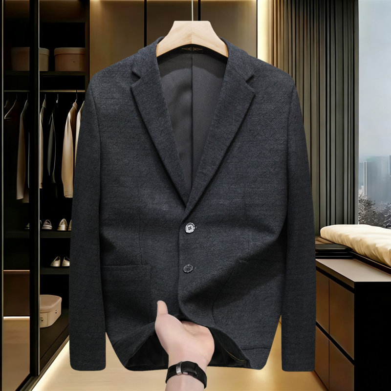 高端秋装新款男士加厚西服外套商务休闲修身个性青年西装正装青年