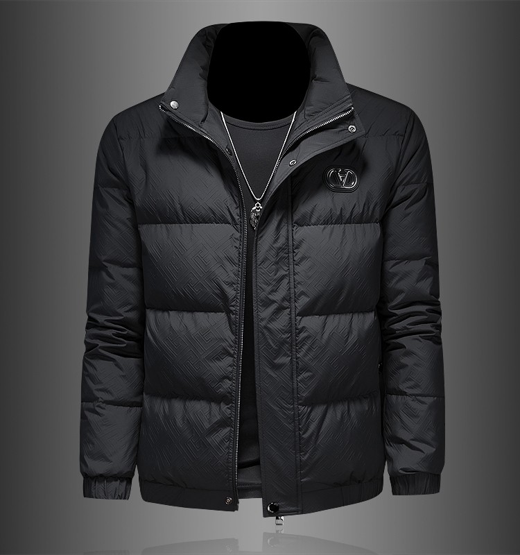立领羽绒服男冬季潮牌欧洲站修身简约高端保暖青年防寒保暖外套男