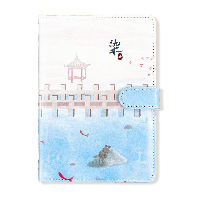 JIANYU A5 골동품 스타일 PU 가죽 핸드 장부 120 컬러 페이지 간단한 문학 및 예술 자석 버클 하드커버 작은 신선한 문화 창조