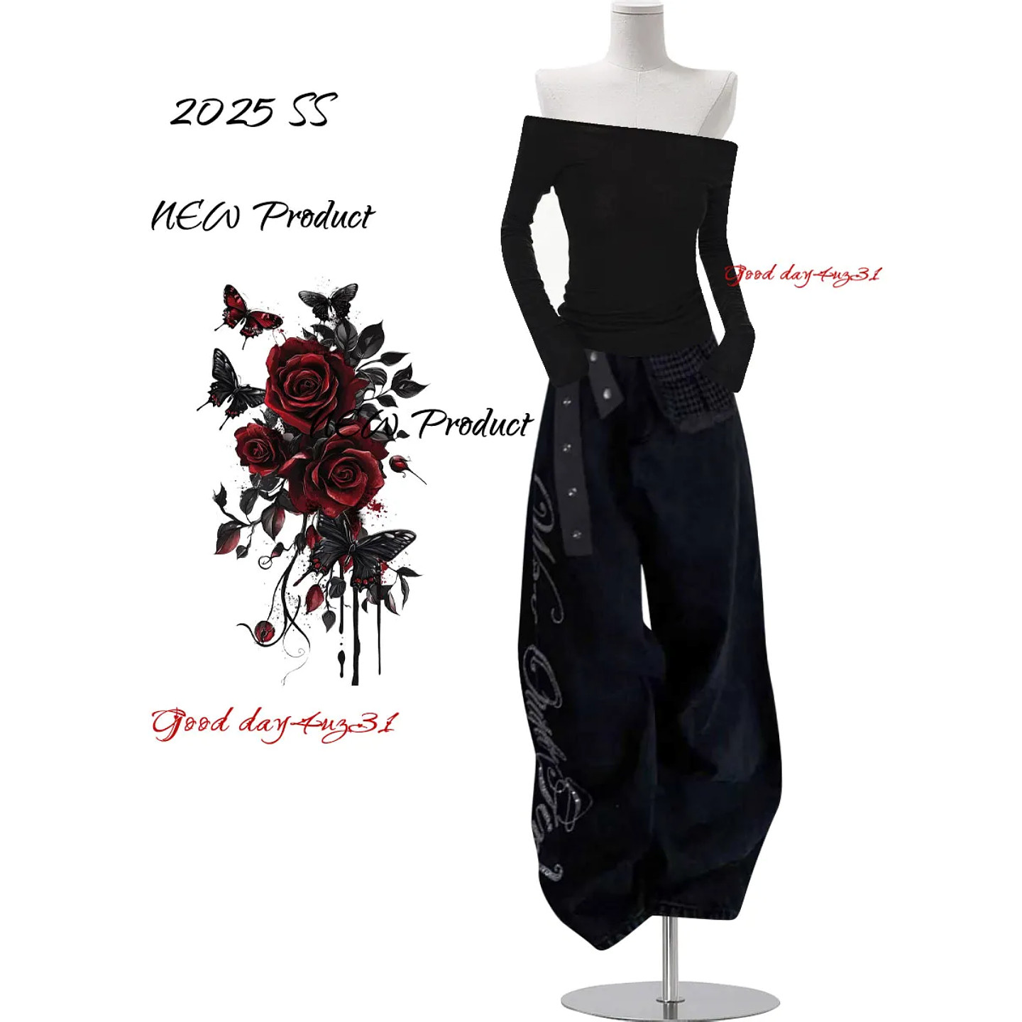 大码美式复古字母烫钻牛仔裤女春季新款街头时尚宽松高腰阔腿裤潮,女装/女士精品,大码裤装,淘宝优惠券,粉丝福利购,淘宝优惠卷