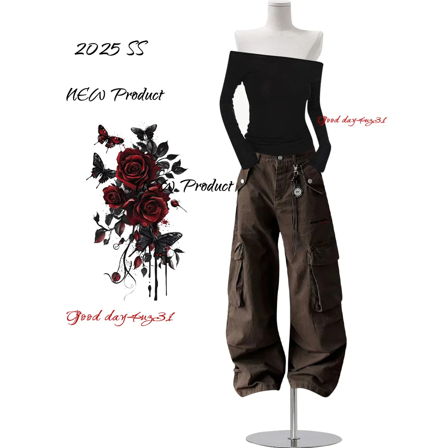 大码美式复古水洗牛仔裤