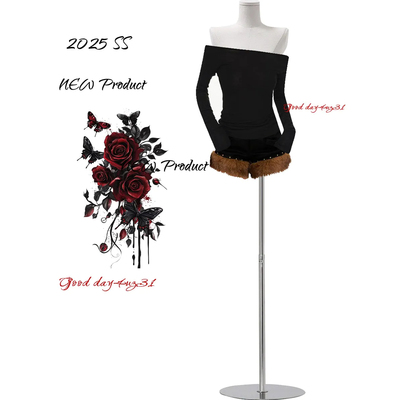 大码美式复古毛绒拼接牛仔短裤