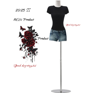 街头辣妹低腰显瘦百搭热裤 大码 女2026夏季 复古做旧牛仔短裤 子 美式