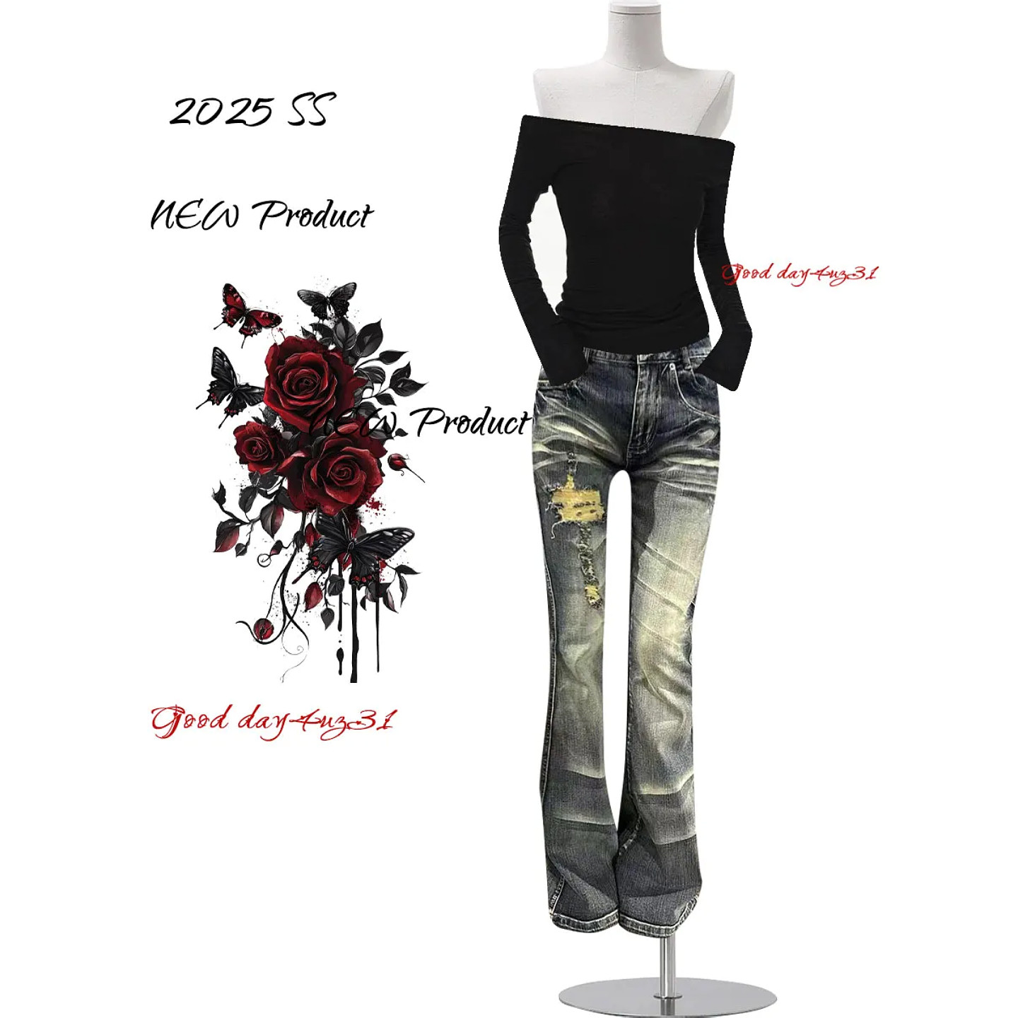 大码美式复古水洗微喇牛仔裤女2026新款街头磨破设计百搭喇叭长裤,女装/女士精品,大码裤装,淘宝优惠券,粉丝福利购,淘宝优惠卷