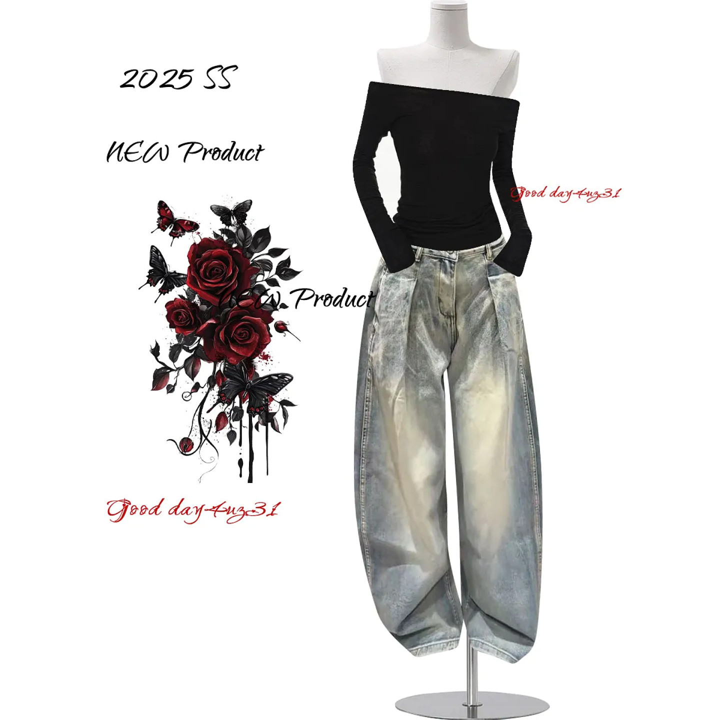 大码美式复古水洗阔腿牛仔裤女春季新款街头做旧褶皱设计感弯刀裤,女装/女士精品,大码裤装,淘宝优惠券,粉丝福利购,淘宝优惠卷