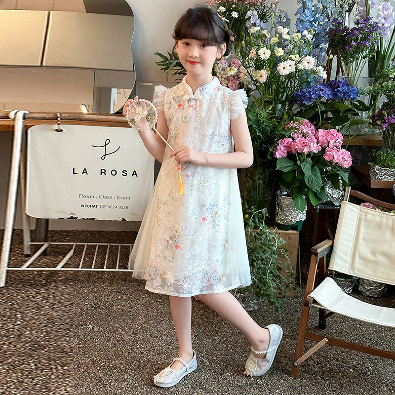 女童旗袍裙夏季国风汉服连衣裙图片