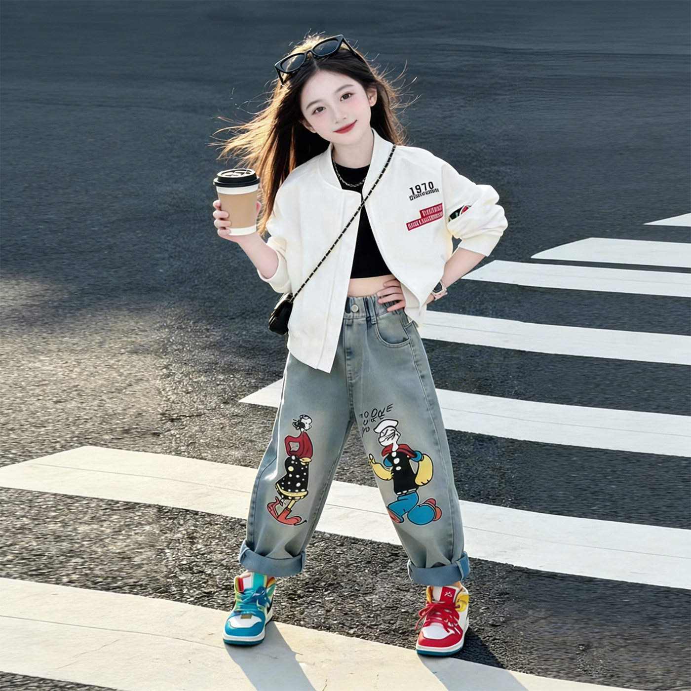 女童外套春秋冬2026新款洋气儿童棒球服春装小女孩运动夹克上衣潮