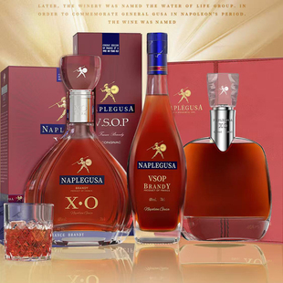 正品法国洋酒拿破仑古萨XO干邑白兰地VSOP盒装40度烈酒可乐桶基酒