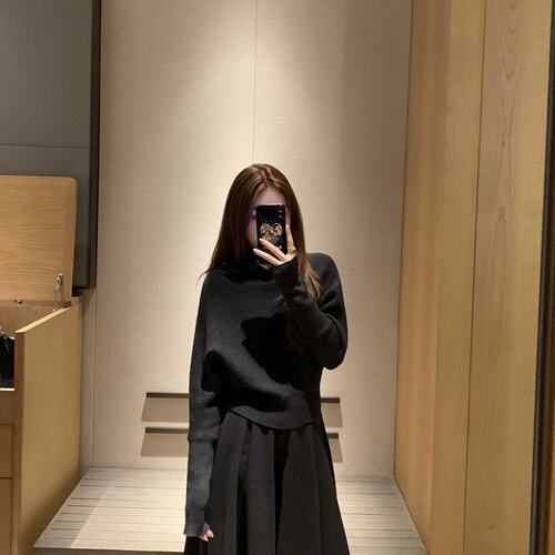 篱笆篱笆啦 重工女神系 毛呢半身裙女新款高腰a字加厚显瘦伞裙