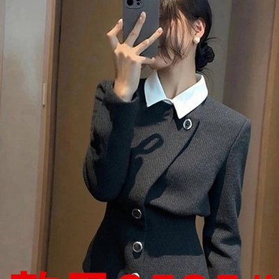 灰色假两件外套女2025秋季时尚洋气时髦轻奢高级感气质小香风上衣