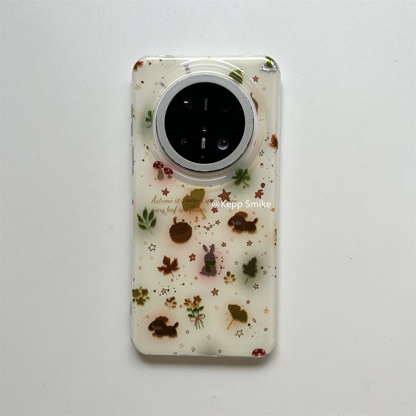 秋冬晕染枫叶兔子腊肠狗双层新款适用华为mate70pro+手机壳mate60pro保护套mate80promax防摔pura70pro个性