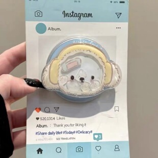 戴耳机狗狗摇摇乐磁吸支架适用 MagSafe手机强力磁吸伸缩支架桌面